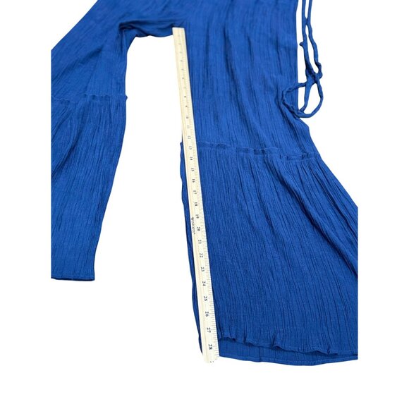 Love Tree Womens Size M Strapless Royal Blue Jumpsuit Wide Leg Boho Casual Party - Picture 7 of 11